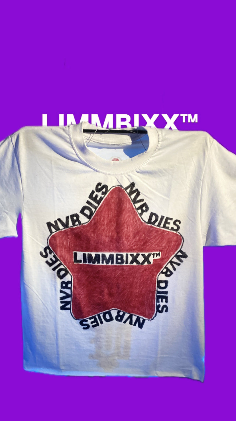 LIMMBIXX™ “NVR DIES” Box-Cut Tee – Handcrafted Unisex Shirt