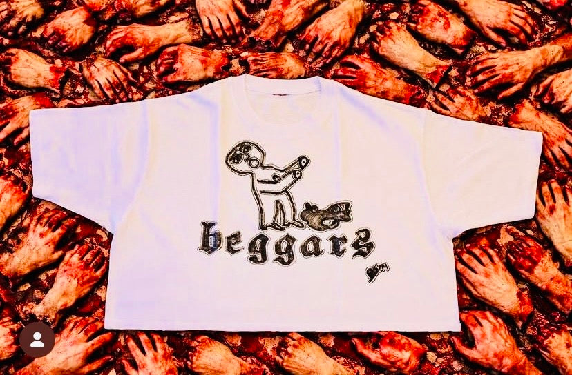 GRAINIUM™ “BEGGARS” Hand-Drawn Oversized Box T