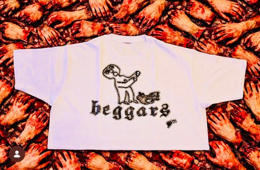 GRAINIUM™ “BEGGARS” Hand-Drawn Oversized Box T