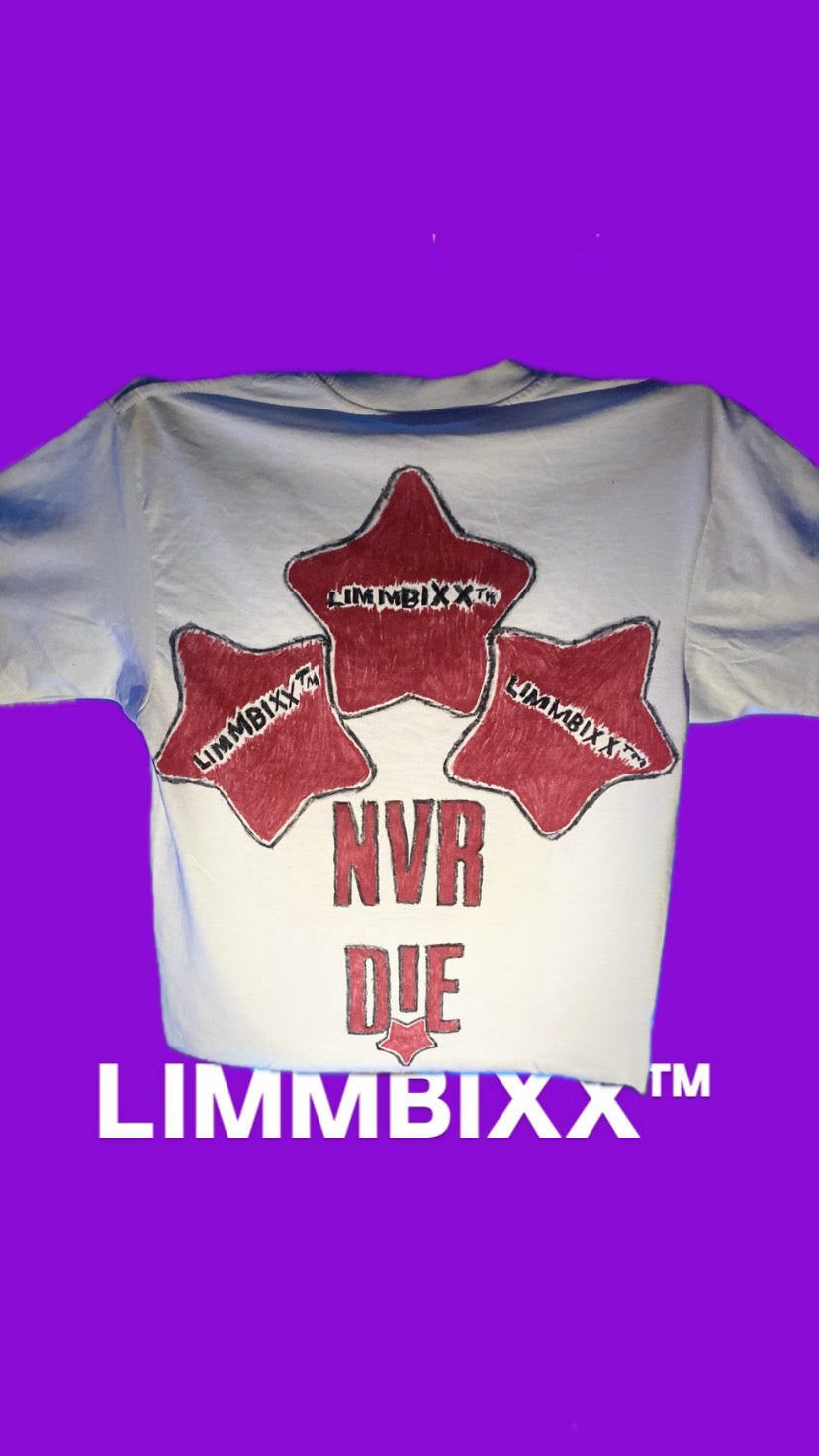 LIMMBIXX™ “NVR DIES” Box-Cut Tee – Handcrafted Unisex Shirt