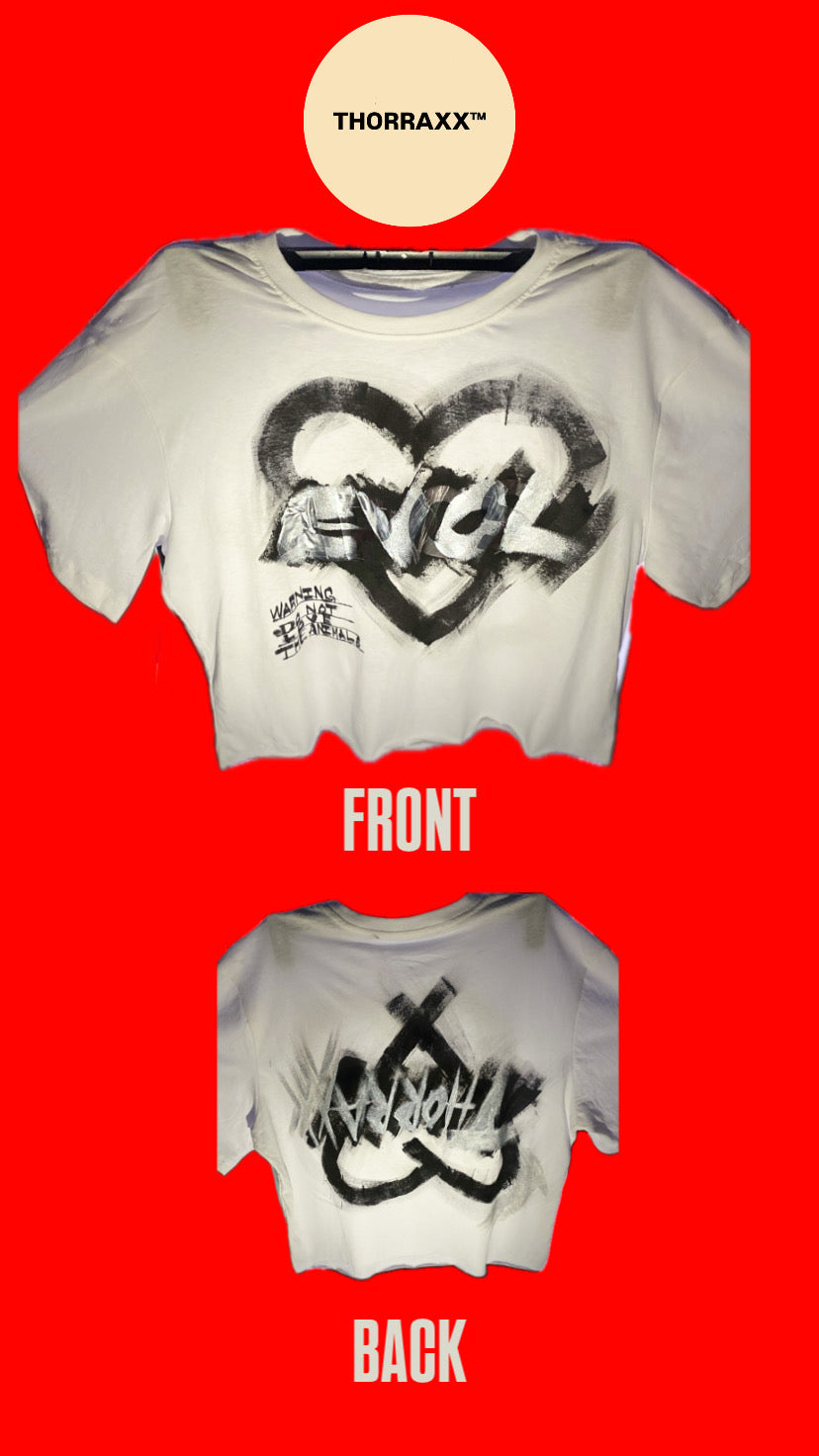 THORRAXX™ EVOL Box-Cut Crop T-Shirt – Hand-Painted Graphics