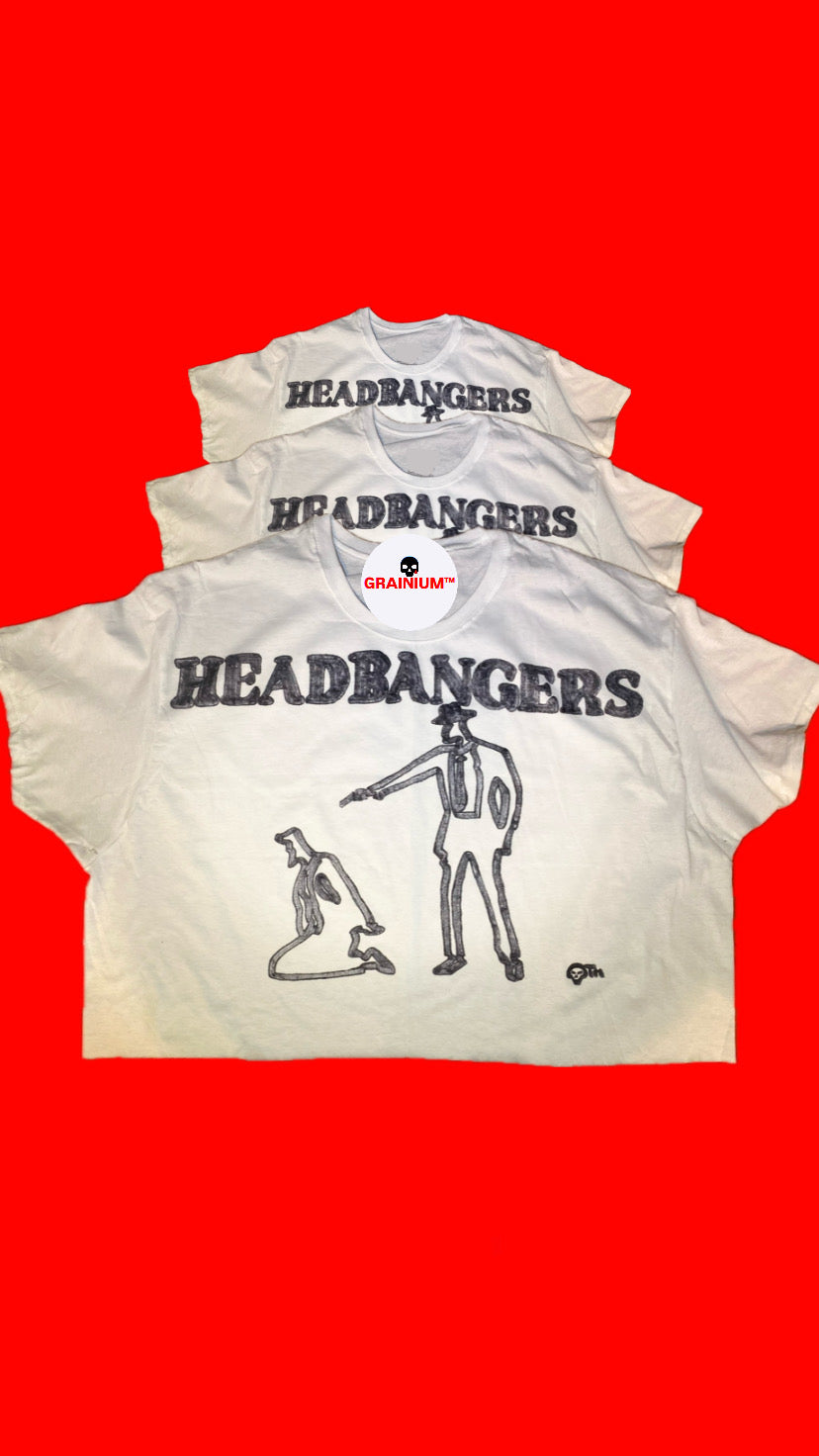 GRAINIUM™ “HEADBANGERS” Oversized Hand-Drawn Tee