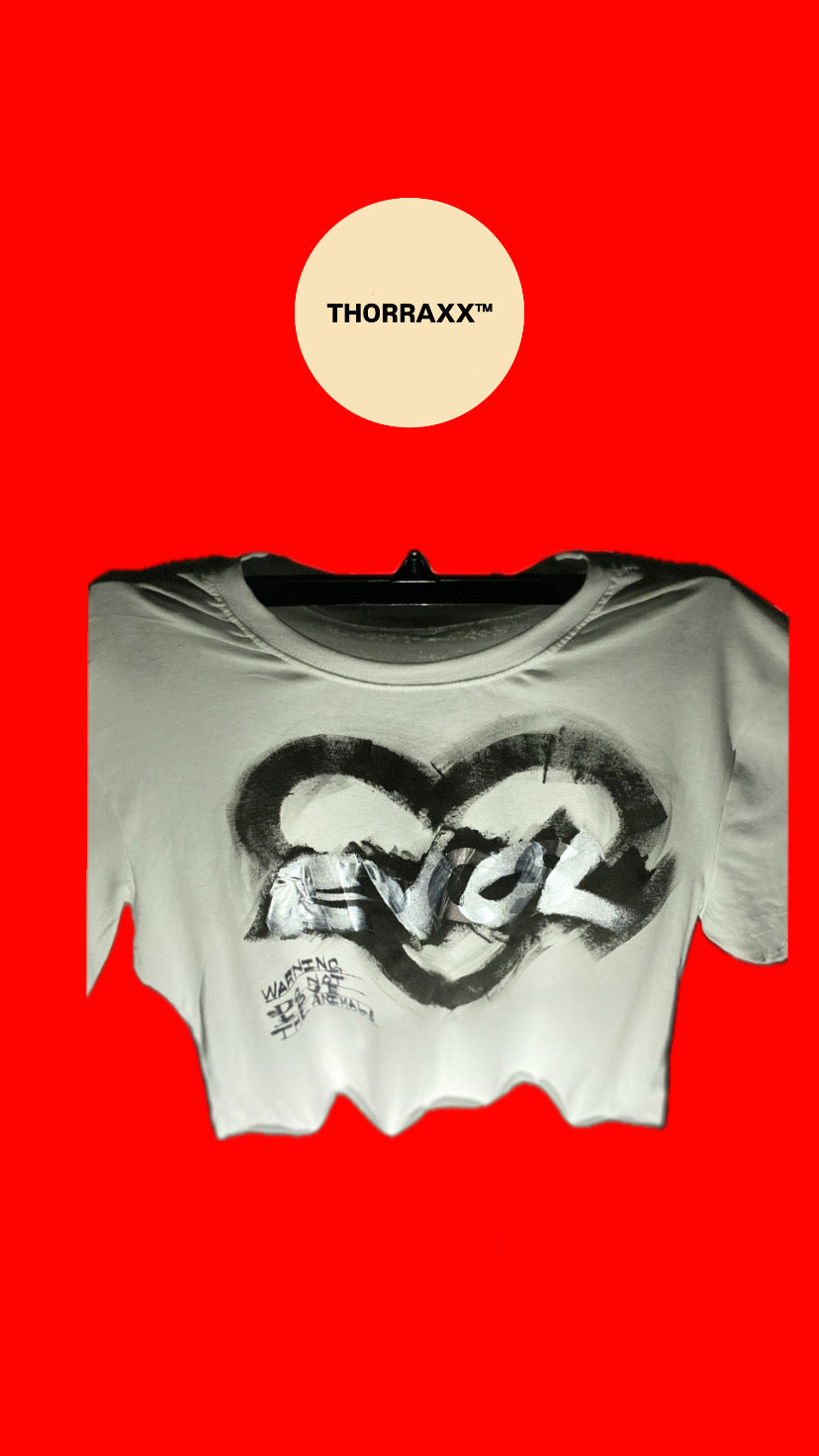 THORRAXX™ EVOL Box-Cut Crop T-Shirt – Hand-Painted Graphics